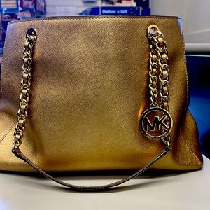 Michael Kors gold colored bag